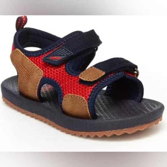 3/$20 Oshkosh BGosh Boys Tetris Play Sandal Adjustable Strap Boys Size 3 - Picture 1 of 9